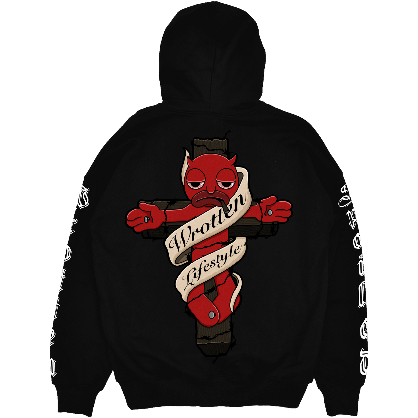 "WATCH ME WROTT" HOODIE - BLACK