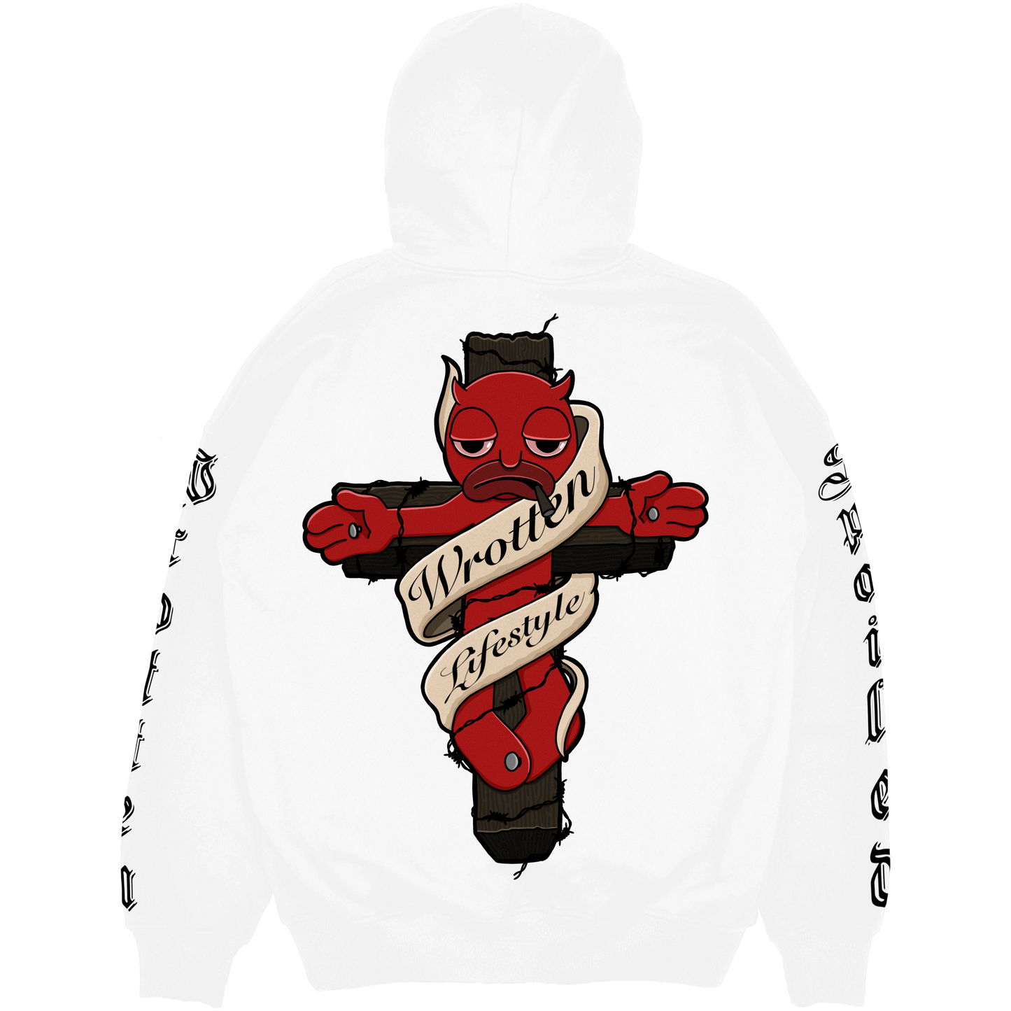 "WATCH ME WROTT" HOODIE - WHITE